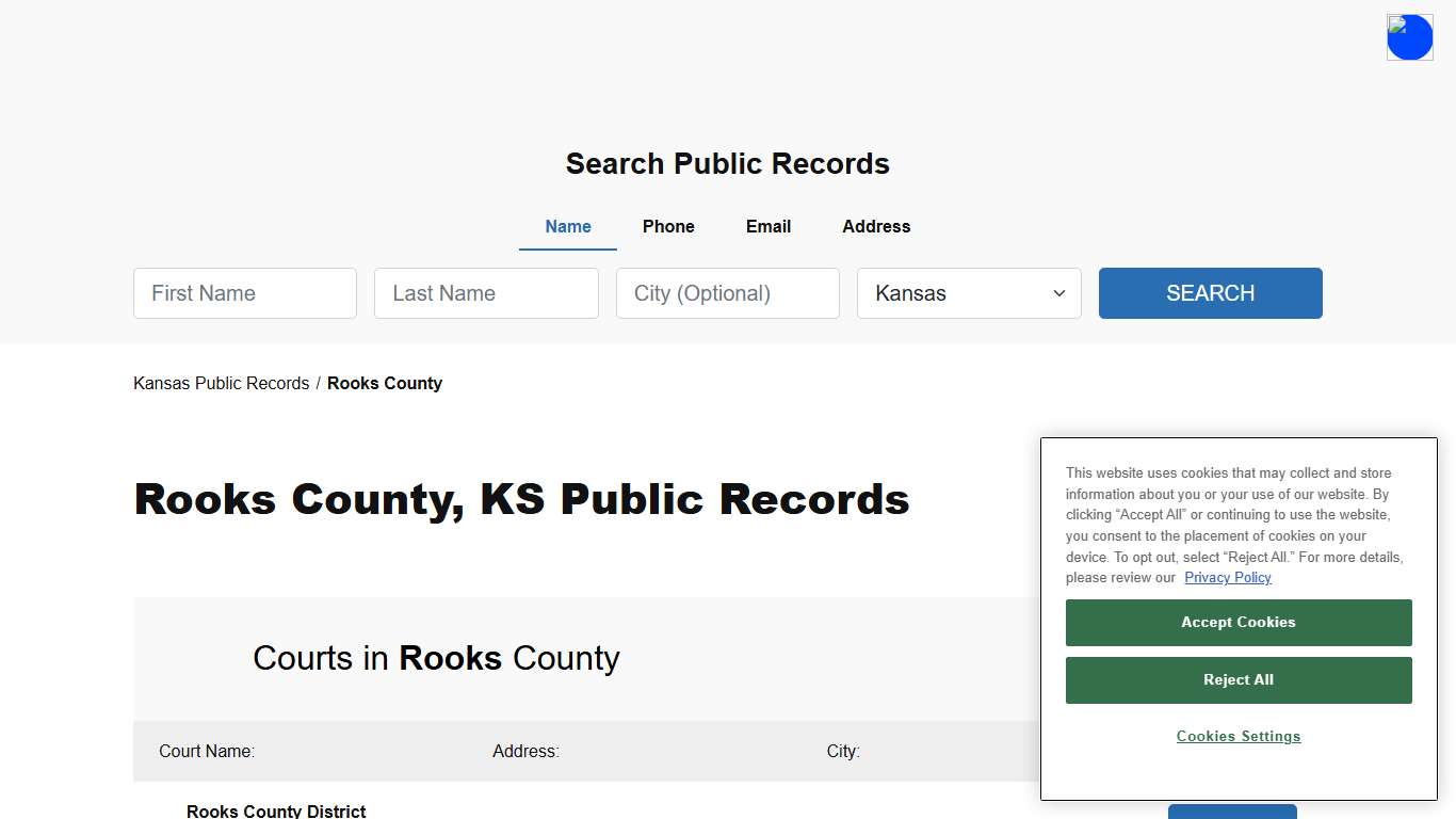 Rooks County, KS Public Court, Arrest and Inmate Records - ThePublicIndex